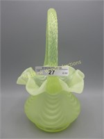 Fenton 9" satin topaz opal drapery basket