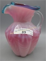 Fenton cranberry opal Fern Syrup pitcher