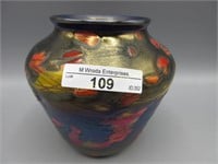 Fenton Offhand 5" Threaded Mosaic vase.