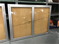 48 x 36.5 x 2.25 inch locking glass door display