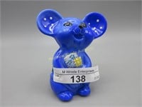 Fenton hadn painted Periwinkle Patches mouse