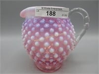 Fenton 4.5" cranberry opal round syrup pitcher