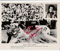 Maury Wills autographed 8x10 photo of his 1962