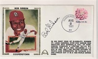 Bob Gibson autographed cover/cache from