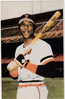 Lot, Willie McCovey autographed postcard with