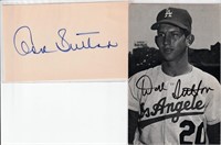 Lot, Don Sutton Autograph on 3x5 card & on George