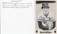 Charlie Leibrandt autograph on Kansas City Royals