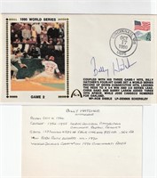 Billy Hatcher autograph on 1990 World Series Game