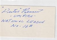 Dutch Rennert autograph on his Pabst Blue Ribbon