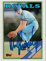 Dan Quisenberry autograph on Topps 1988 No. 195