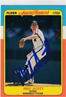 Mike Scott Autograph on Fleer Award Winners 1988