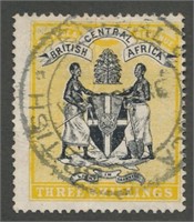 BRITISH CENTRAL AFRICA #37 USED FINE