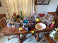GLASSWARE, DEPRESSION GLASS, COOKING DISHES & MORE
