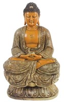 Chinese Carved Yellow Stone Buddha
