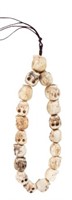 Skull-Carved Bone Strand of Prayer Beads