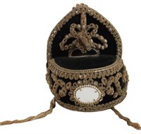 Himalayan Metallic Gilt Hide Priests Hat