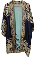 Chinese Embroidered Blue Ladies Summer Coat