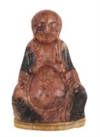 Unusual Carved Stone Depiction of Hotei
