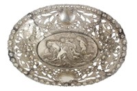 Continental Silver Repousse Breadbasket
