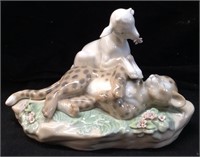 LLADRO THE LEOPARD SHALL LIE DOWN WITH THE KID