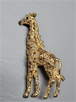 Swarovski Crystal  Giraffe Brooch