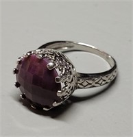 .925  Natural  Purple Stone Ring 5.88 TGW SIZE 9