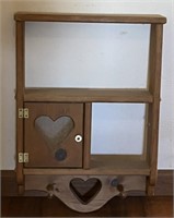 Mirror, wooden wall shelf