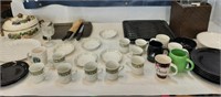 glass / kitchen ware items mugs and plates