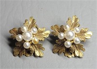 Vintage Florenza Signed Earrings