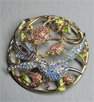 Swarovski Crystal Hummingbird Brooch 2003