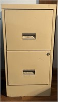 Filing cabinet and trashcan