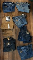 Men’s jeans, women’s clothing