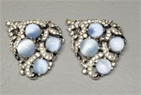 Vintage Moonstone  Shoe Clips