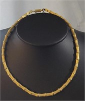 Vintage 1970's Carl Biagi Bamboo Link Necklace