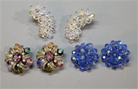 Three Pairs of Vintage Sparkly Earrings