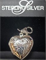 Sterling Silver Floral Heart Locket
