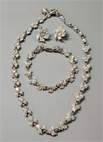 Vintage Bogoff Rhinestone Necklace Set