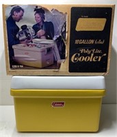 NEW 1970'S COLEMAN 10 GAL. COOLER IN ORIGINAL BOX