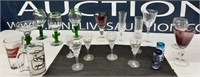 assortment of various drinking glasses