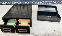 Index Card Cabinet And Metal Lock Box