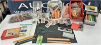 Assortment of Arts and Crafts Supplies