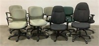 (9) Assorted Rolling Office Chairs