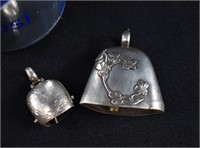 2pc Sterling Silvers Bells 0.78 OZT