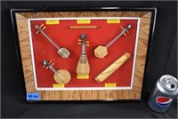 Shadow Box w/ miniature Chinese String Instruments