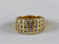 18KT Gold & 36 Graduated Diamond Nova Lady's Ring