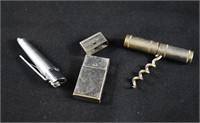 Gilette Match Safe, Lighter and Corkscrew
