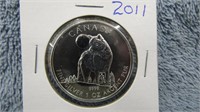 2011 CANADIAN WOLF 1 OUNCE .9999 SILVER COIN