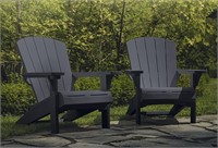 Keter 2pk Alpine Adirondack Chairs, Graphite