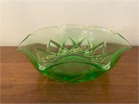 Uranium/Vaseline Glass Green Hazel Atlas Bowl
