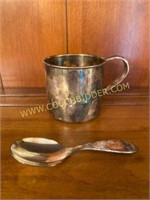 WM Rogers Silver Cup & Spoon